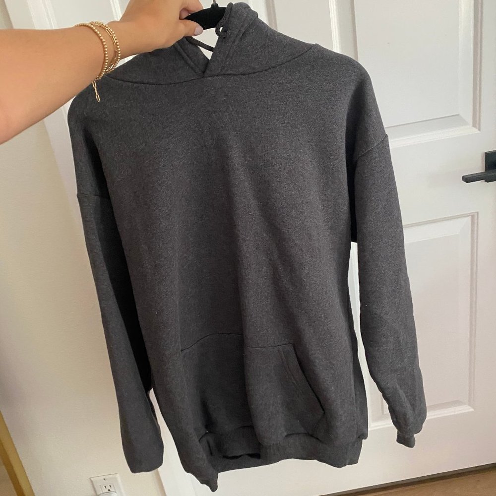 simple grey hoodie